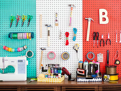 Metal plated pegboard tool cart