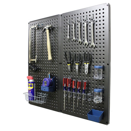 16 x 32 Inch Galvanized Metal Plated Pegboard