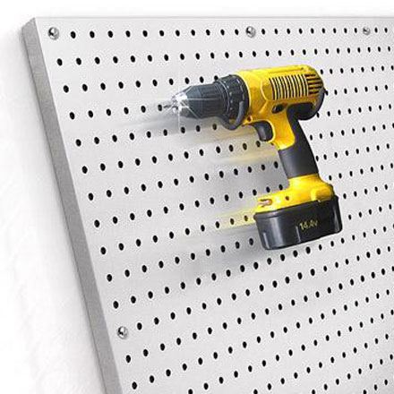 16 x 32 Inch Galvanized Metal Plated Pegboard