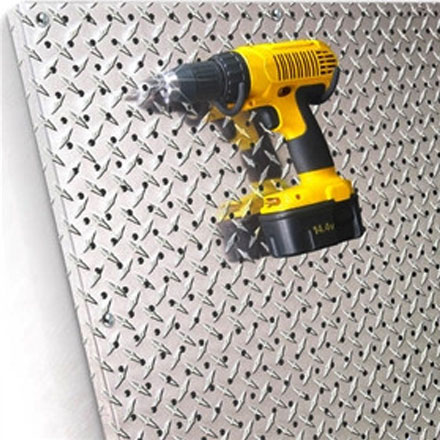 16 x 32 Inch Diamond Plated Aluminum Pegboard