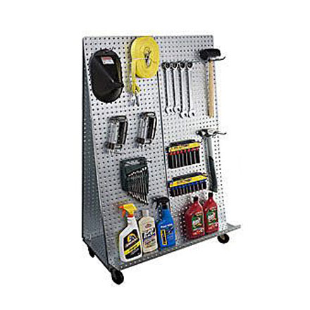 Metal Plated Pegboard Tool Cart