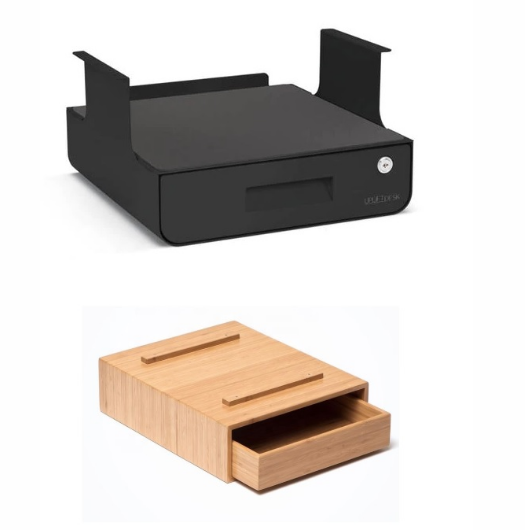 Under Desk PullOut Drawer Kit with Laptop and Tablet Shelf Office
